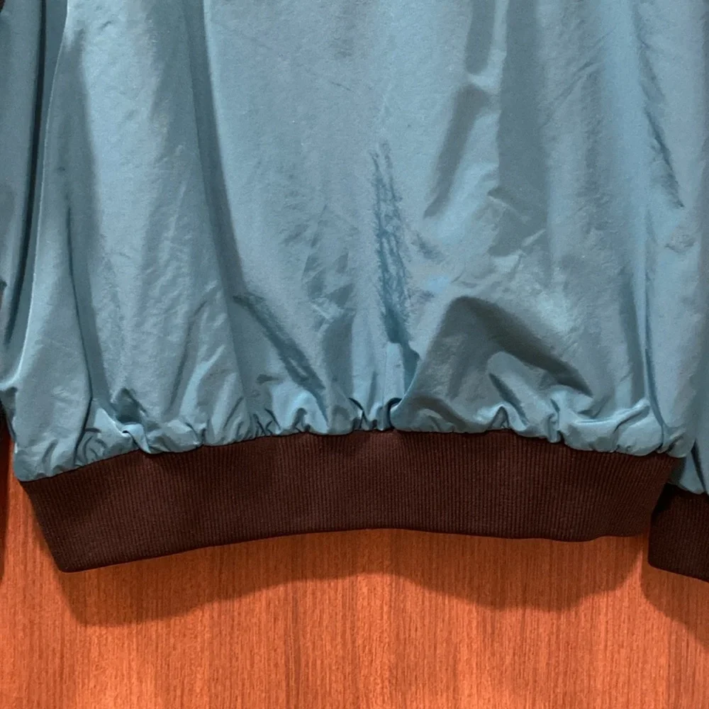 Uniforms To You (UTY)‎ Vintage Unisex Turquoise Nylon Bomber Jacket Size Medium